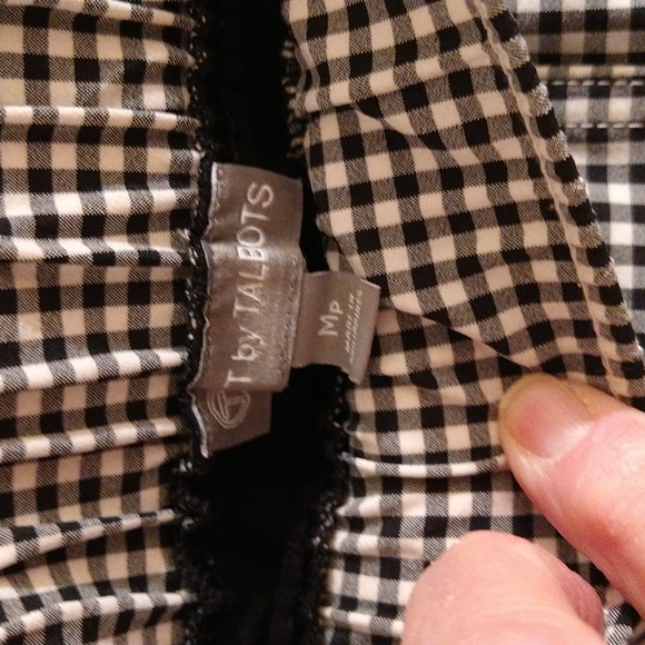T by Talbot's black/white checked active skirt Sz MP - Picture 8 of 10